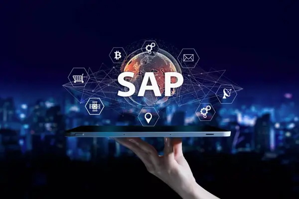 SAP graphic with touchscreen icons